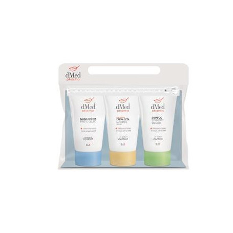 Image of Dmed pharma travel kit bagno doccia 100ml + shampoo 100ml + crema seta 100ml cod085