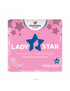 Assorbenti esterni ladystar cotone giorno ali 10 pezzi