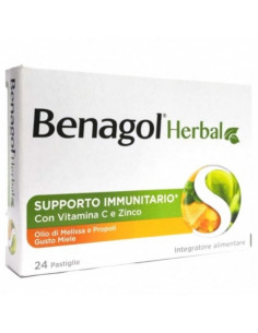 Benagol herbal miele 24 pastiglie