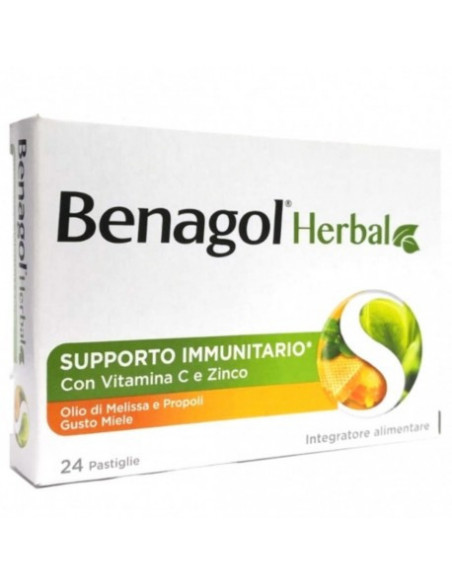 Benagol herbal miele 24 pastiglie