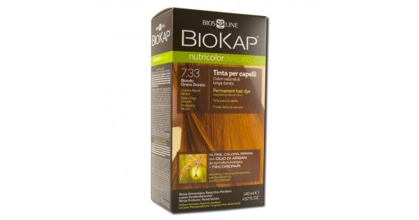 Biokap nutricolor delicato 7,33 new biondo grano dorato tinta 140 ml