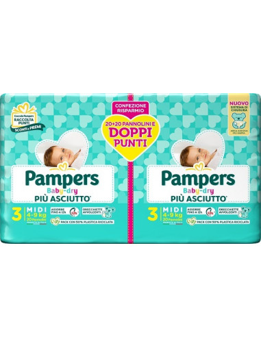 Pampers bd duo downcount m 40p
