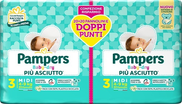 Pampers bd duo downcount m 40p