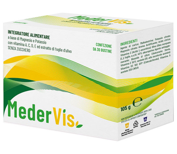 Image of Medervis magnesio e potassio contro stanchezza e affaticamento 30 bustine 540mg cod085