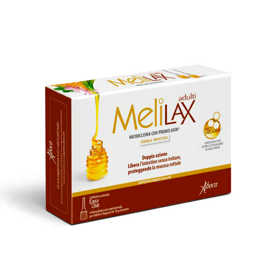 Image of Melilax adulti con Promelaxin per liberare l'intestino senza irritare 6 microclismi cod085