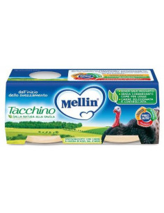 Mellin omog tacchino 2x80g