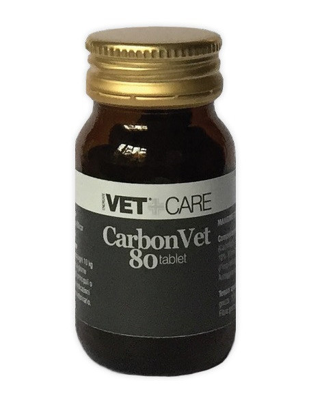Carbonvet vetcare 80 compresse 500mg