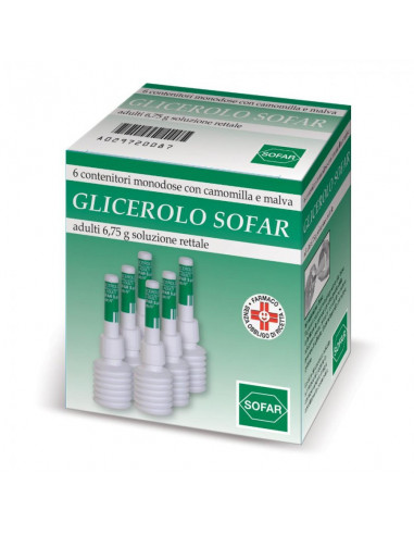 Glicerolo Sofar per stitichezza negli adulti 6 contenitori 6,75g