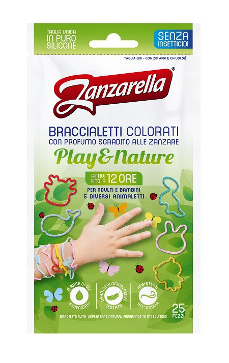 Zanzarella bracc play&nat 25pz