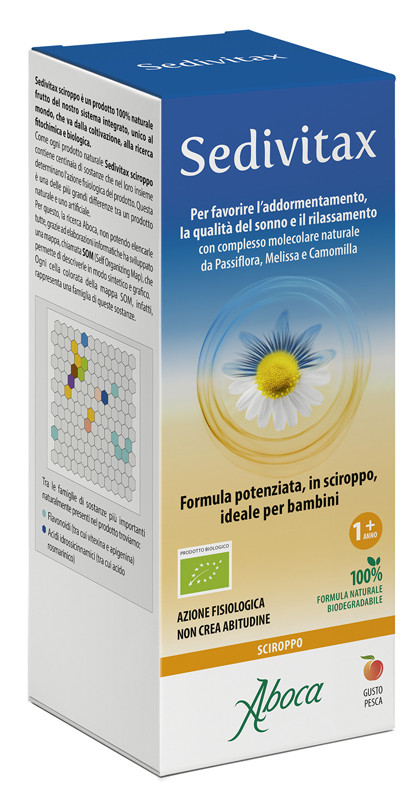 Sedivitax sciroppo per favorire l'addormentamento e la qualità del sonno 220g
