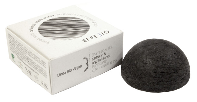 Effebio shampoo solido carbone