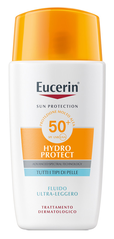 Image of Eucerin Sun Protection Hydro Protect fluido viso solare per tutti i tipi di pelle SPF50+ 50ml cod085