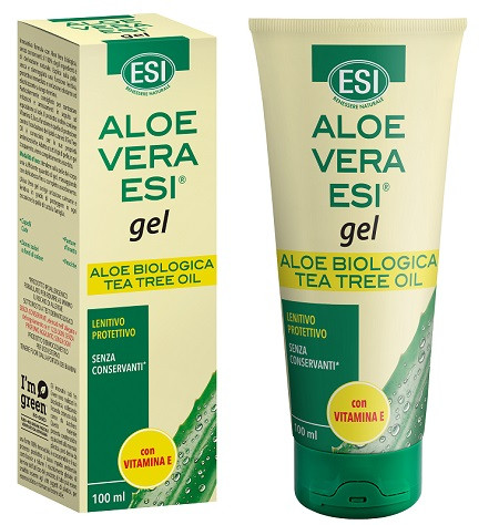 Image of Esi Aloe Vera gel Vitamina E + Tea Tree Oil lenitivo e protettivo per pelle secca e irritata 100ml cod085