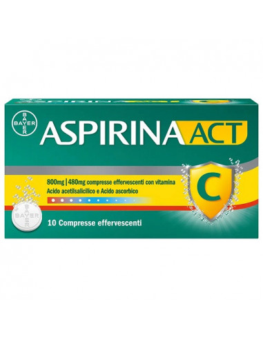 Aspirinaact 10 compresse eff800+480mg