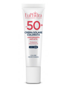 Euphidra Crema Solare Viso Colorata Medio-Chiara SPF 50+