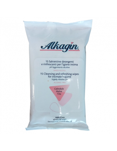 Omaggio alkagin 1 confezione da 15 salviettine intime