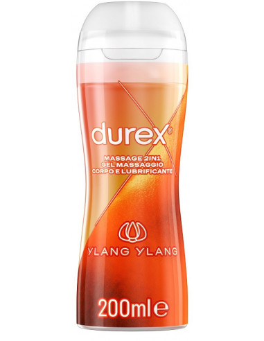 Durex massage 2 in 1 ylang ylang gel lubrificante delicato a base acquosa indicato anche per i massaggi 200ml
