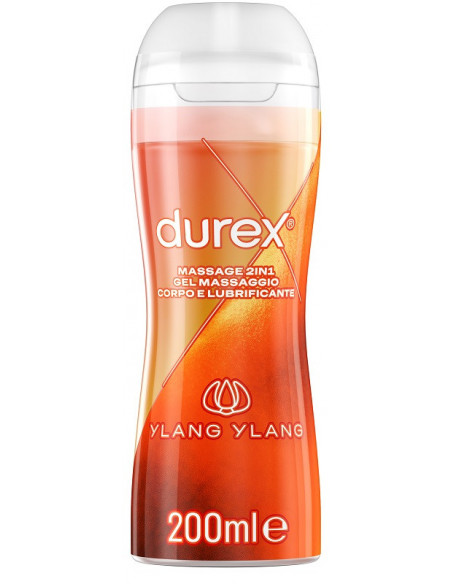 Durex massage 2 in 1 ylang ylang gel lubrificante delicato a base acquosa indicato anche per i massaggi 200ml