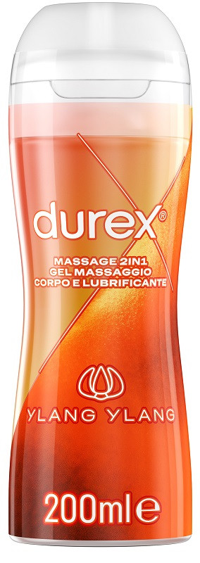 Durex massage 2 in 1 ylang ylang gel lubrificante delicato a base acquosa indicato anche per i massaggi 200ml