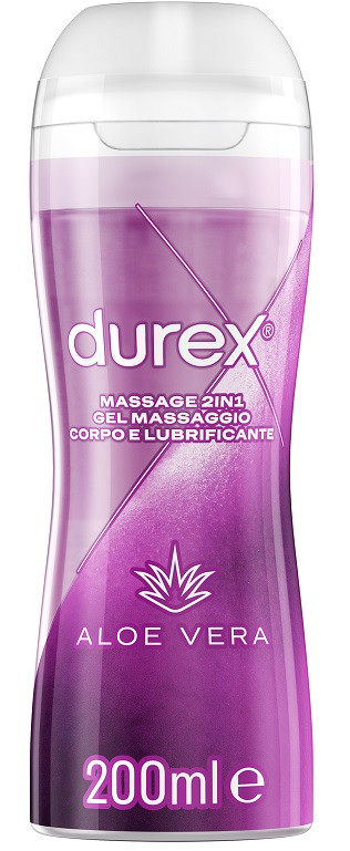 Durex massage 2 in 1 aloe vera gel lubrificante delicato a base acquosa indicato anche per i massaggi 200ml