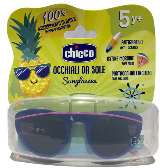 Chicco occhiali da sole 5 anni bambina blu e fucsia