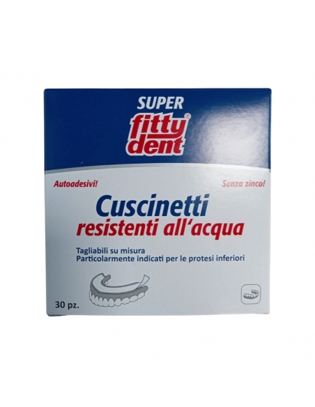 Fittydent cuscinetti resistenti all'acqua autoadesivi e morbidi 30 pezzi