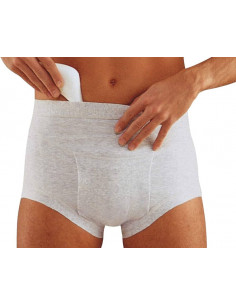 Slip ernia c/pelote grigia misura 7