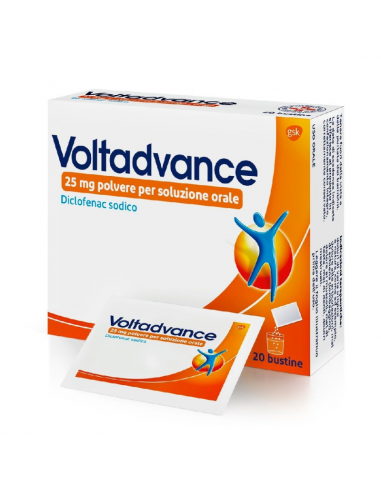 Voltadvance diclofenac antinfiammatorio per dolori di varia natura 20 bustine 25mg