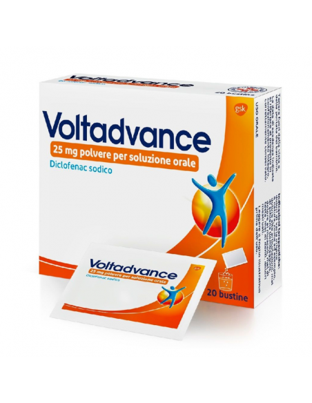 Voltadvance diclofenac antinfiammatorio per dolori di varia natura 20 bustine 25mg