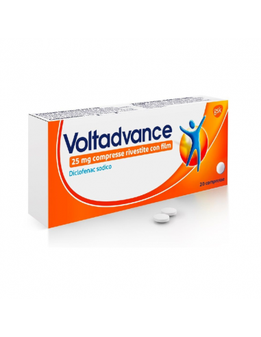 Voltadvance diclofenac antinfiammatorio per dolori di varia natura 20 compresse 25mg