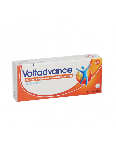 Voltadvance diclofenac antinfiammatorio per dolori di varia natura 10 compresse 25mg