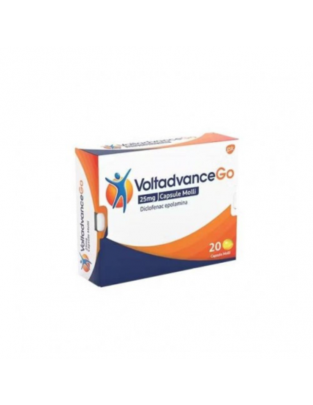 Voltadvancego diclofenac antinfiammatorio per dolori da lievi a moderati 20 capsule molli 25mg