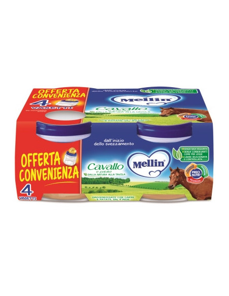 Mellin omog cavallo 4x80g
