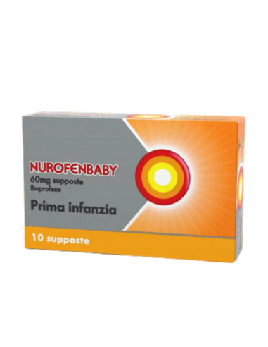 Nurofenbaby ibuprofene supposte prima infanzia contro febbre e dolore dai 3 mesi ai 2 anni 10 supposte 60mg