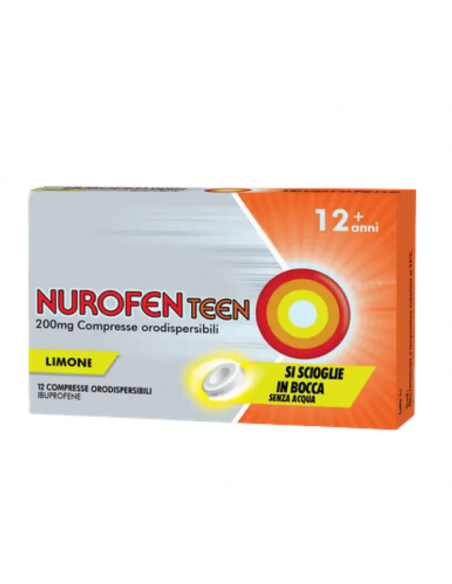 Nurofenteen 12 Compresse Orodispersibili 200mg gusto limone