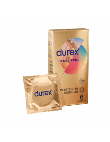Durex real feel profilattici sensazione naturale di contatto 6 pezzi
