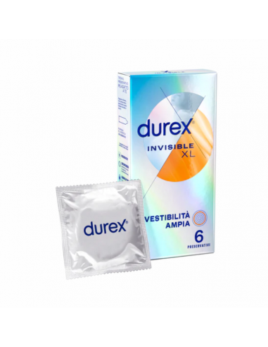 Durex invisible xl profilattici extra sottili 6 pezzi