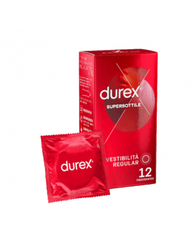 Durex supersottile profilattici vestibilità regular 12 pezzi