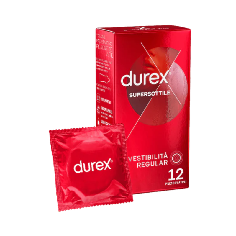 Durex supersottile profilattici vestibilità regular 12 pezzi