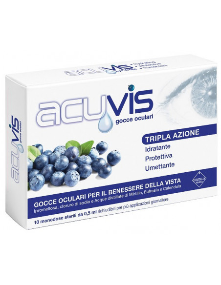 Acuvis gocce oculari 10 flaconcini 0,5m
