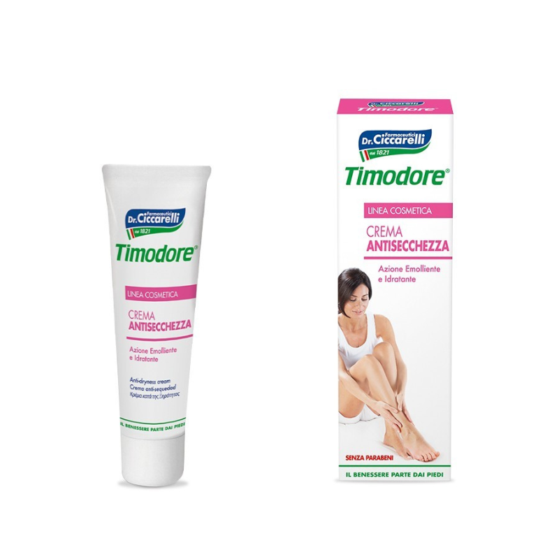 Timodore crema antisecchezza per idratare la pelle di gambe e piedi 50ml