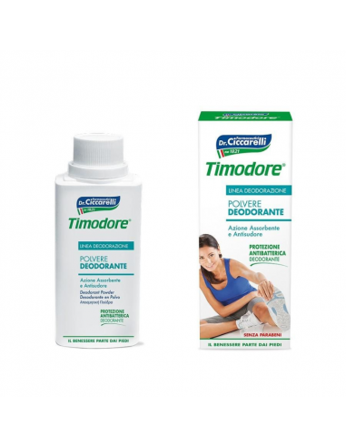Timodore polvere deodorante ad azione assorbente e antisudore 75gr