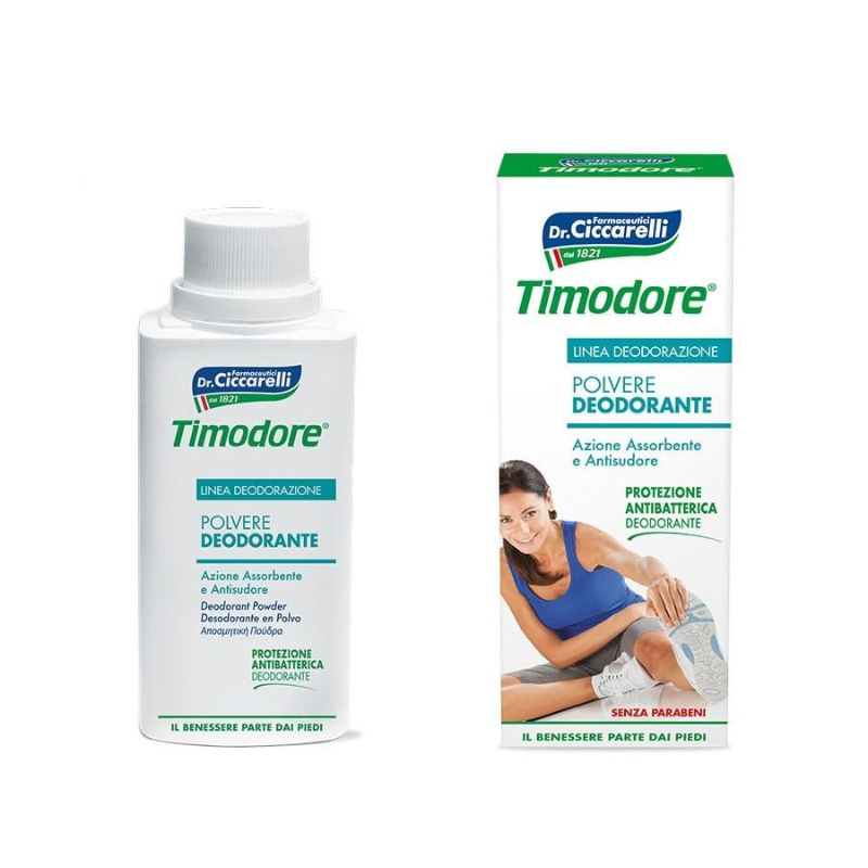 Timodore polvere deodorante ad azione assorbente e antisudore 75gr