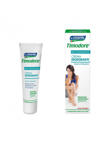 Timodore crema deodorante ad azione antisudore con protezione antibatterica 50ml