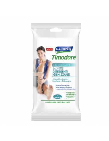 Timodore salviette detergenti igienizzanti ad azione deodorante 15 salviette