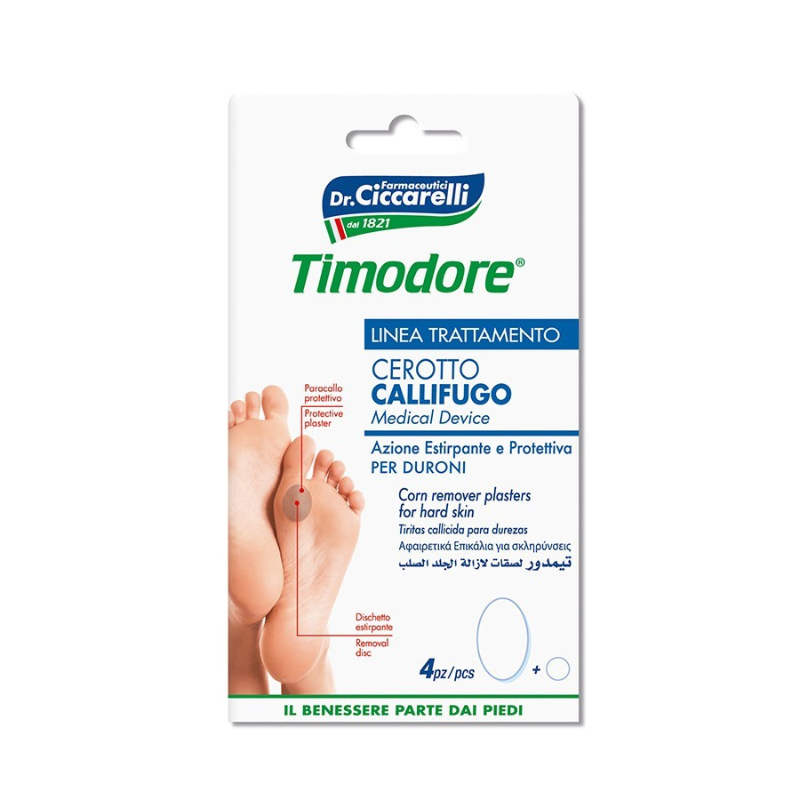 Timodore cerotto callifugo ad azione estirpante e protettiva per duroni 4 pezzi