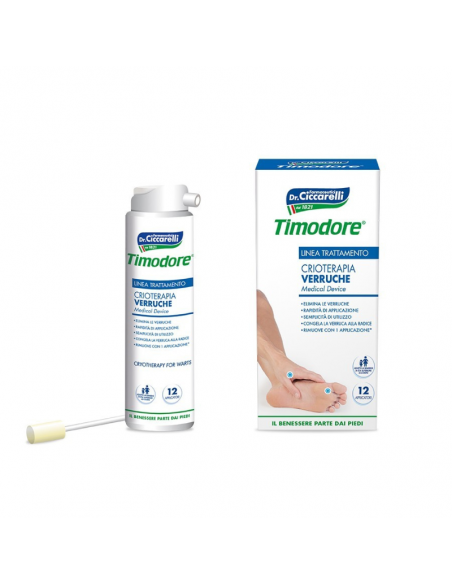 Timodore spray per crioterapia contro le verruche 12 applicatori 75ml