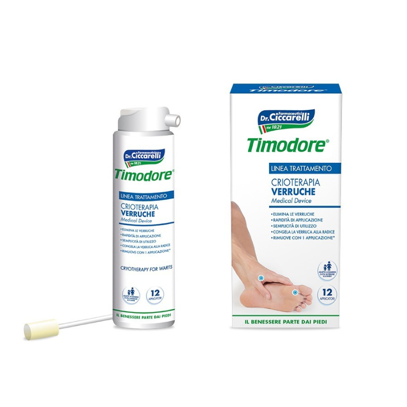 Timodore spray per crioterapia contro le verruche 12 applicatori 75ml