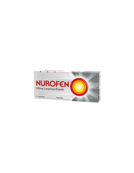 Nurofen ibuprofene compresse contro mal di testa e dolori lievi o moderati 12+ anni 12 compresse rivestite 200mg