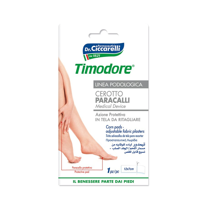 Timodore cerotto paracalli ad azione protettiva in tela da ritagliare 1 pezzo